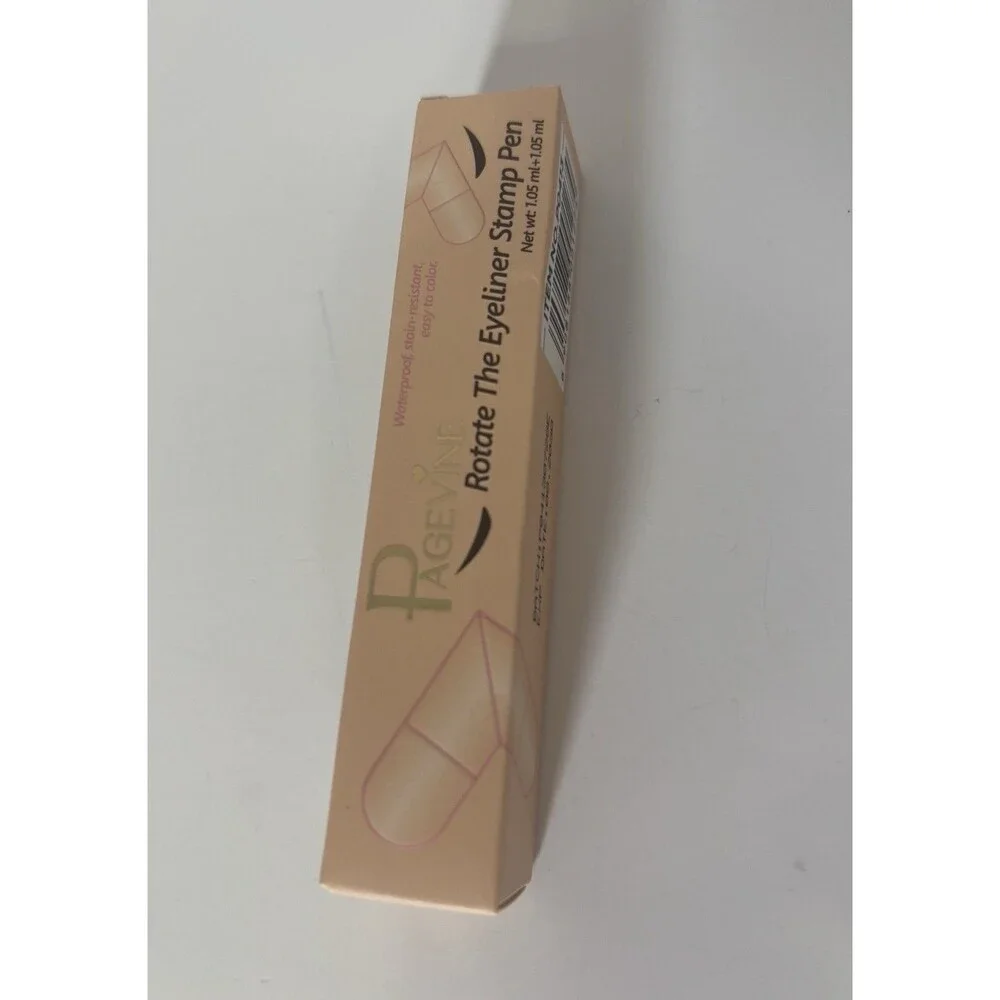 PAGEVINE Rotate The Eyeliner Stamp Pen - Black - Waterproof - Full Size - NIB
